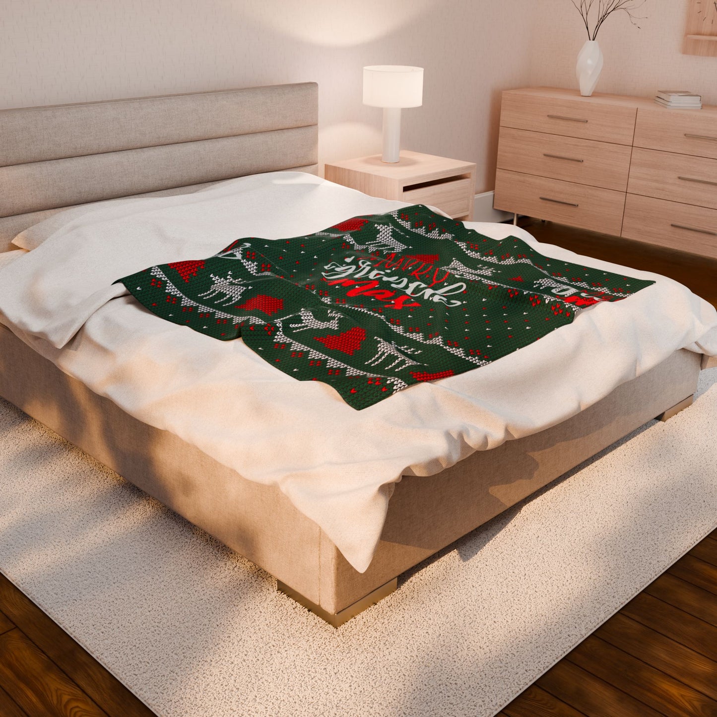 Merry Grinch-mas Plush Blanket – Festive Green Holiday Throw