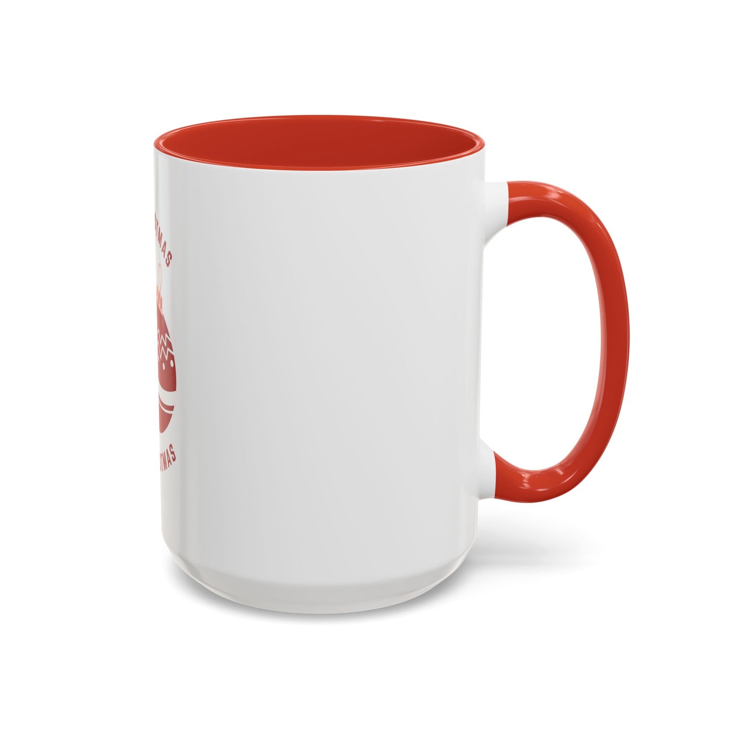 Christmas Ornament Accent Coffee Mug – “Merry Christmas” Red Holiday Coffee Cup