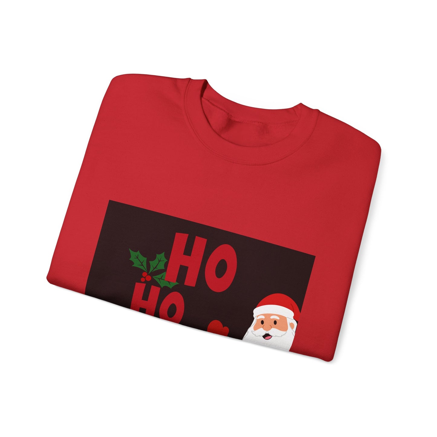 Christmas Sweatshirt — 'HO HO HO' Santa Holiday Crewneck