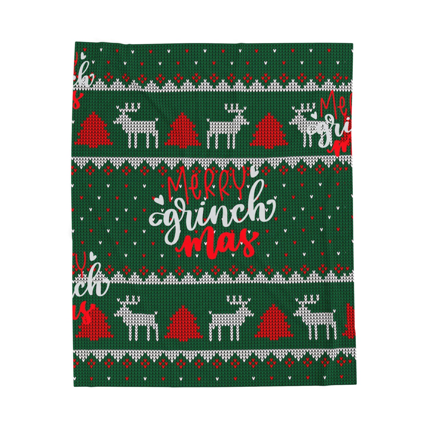 Merry Grinch-mas Plush Blanket – Festive Green Holiday Throw