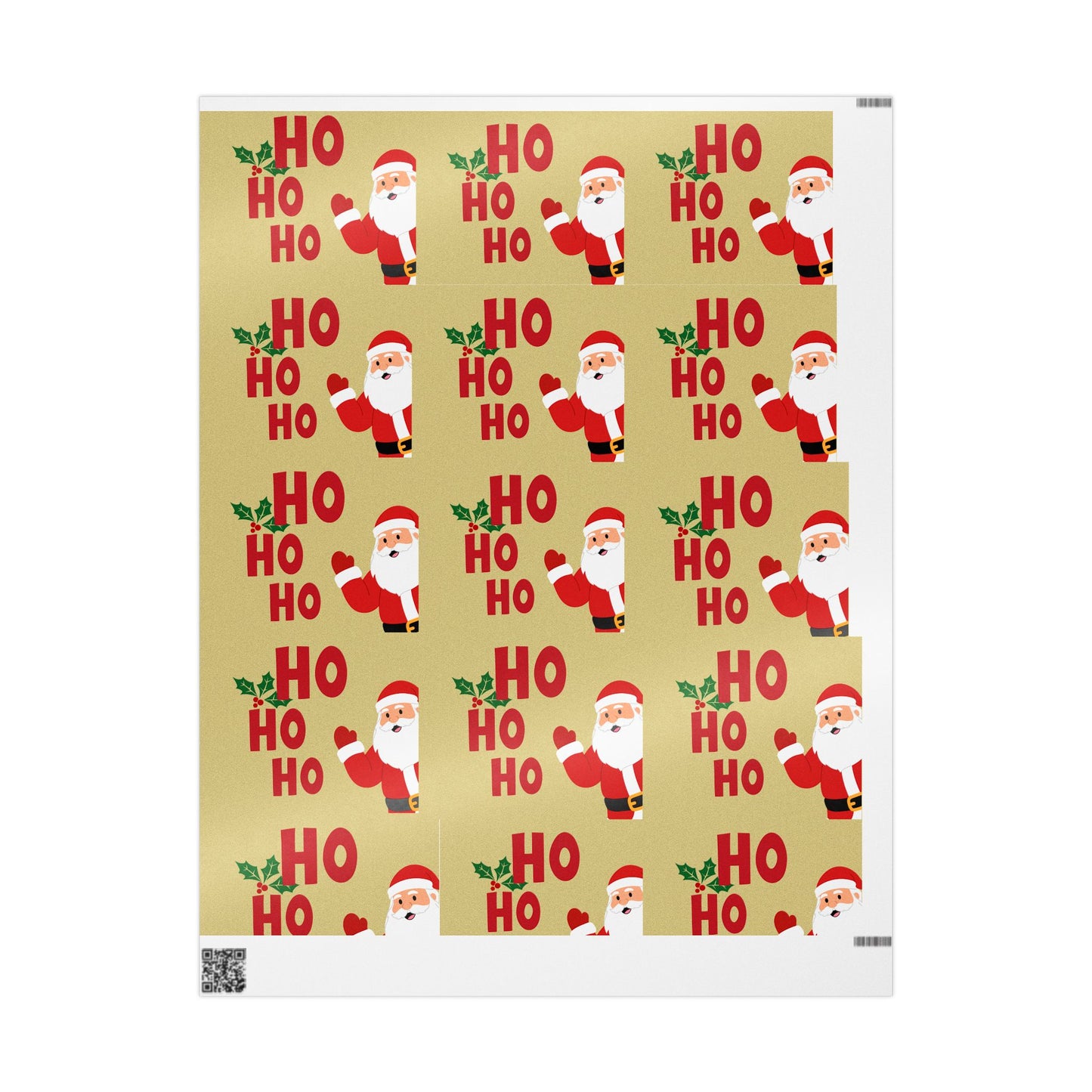 Santa 'Ho Ho Ho' Christmas Wrapping Paper — Festive Holiday Gift Wrap