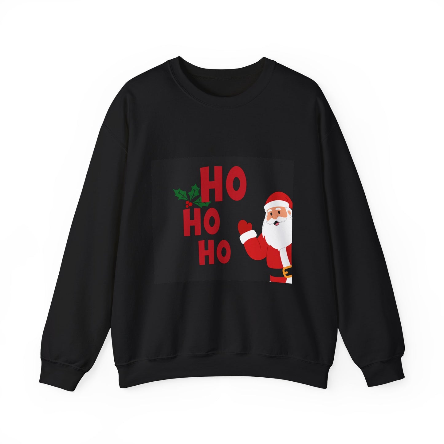 Christmas Sweatshirt — 'HO HO HO' Santa Holiday Crewneck