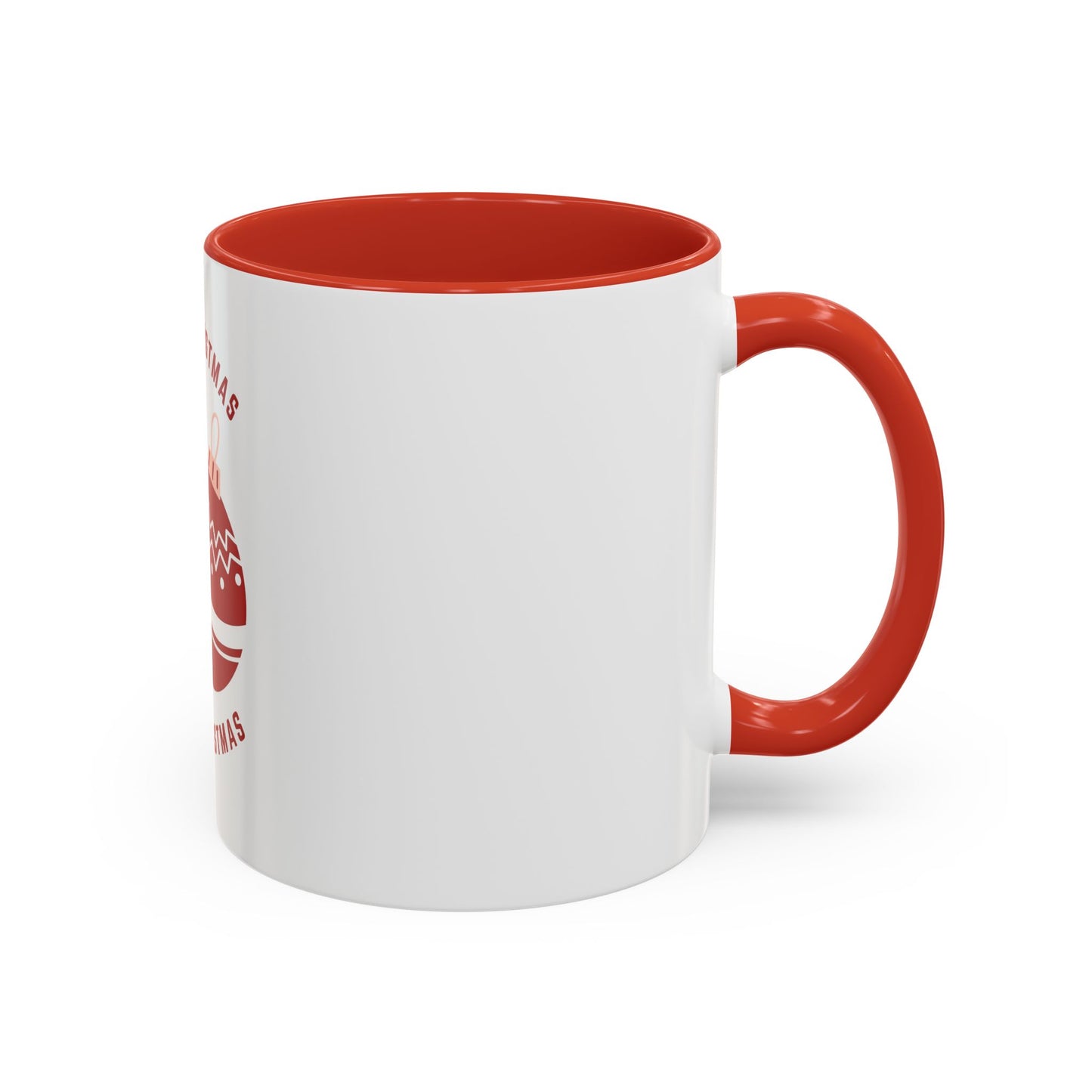 Christmas Ornament Accent Coffee Mug – “Merry Christmas” Red Holiday Coffee Cup