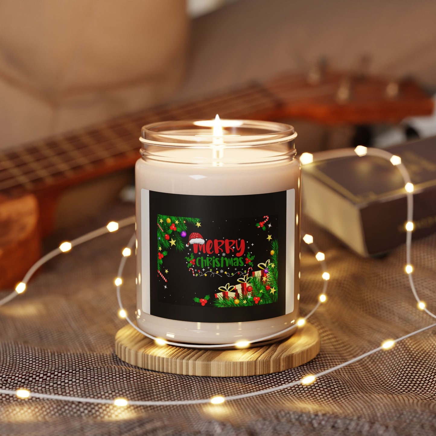 Merry Christmas 9oz Scented Soy Candle — Holiday Gift Candle