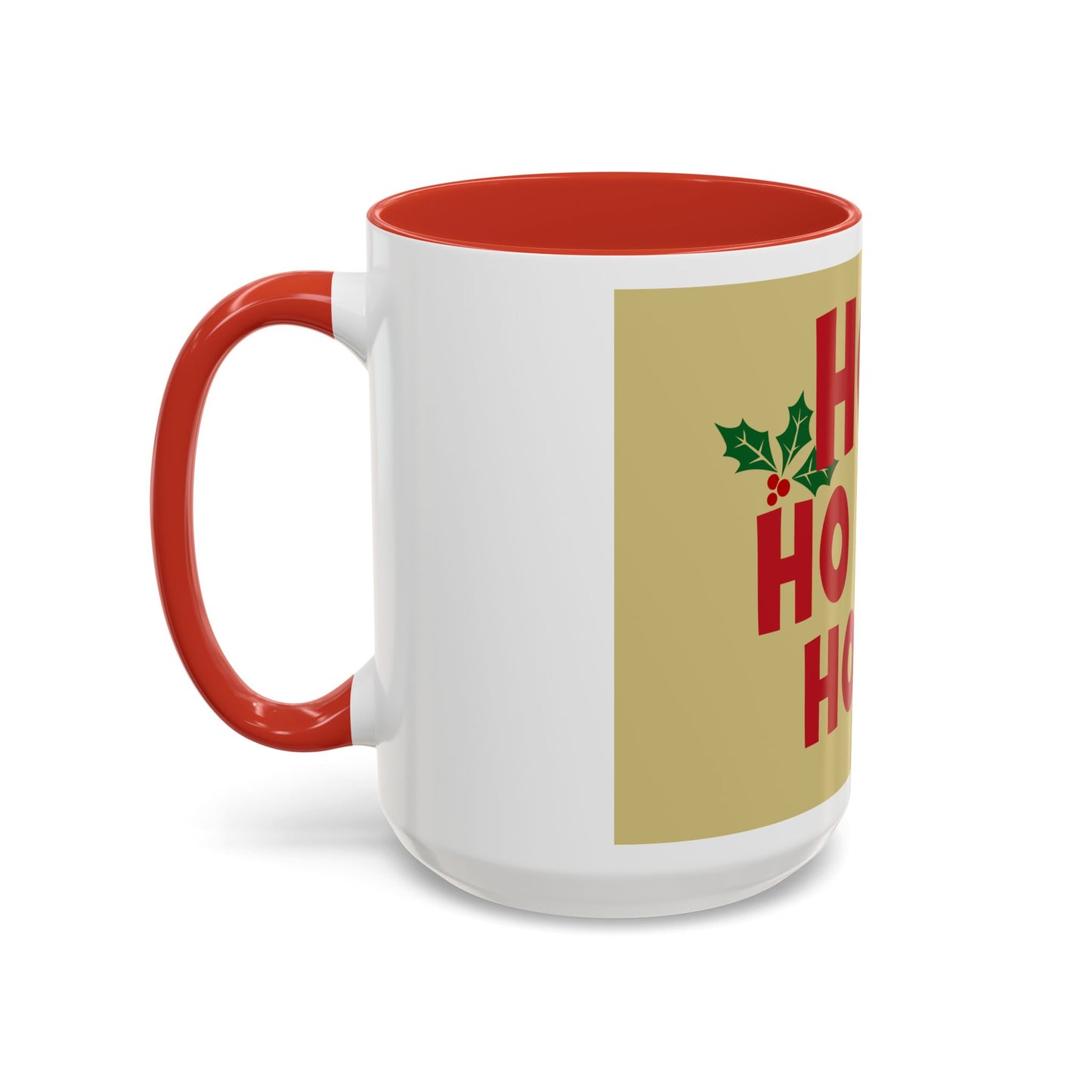 Christmas Santa 'HO HO HO' Accent Coffee Mug - Holiday Holiday Morning Gift