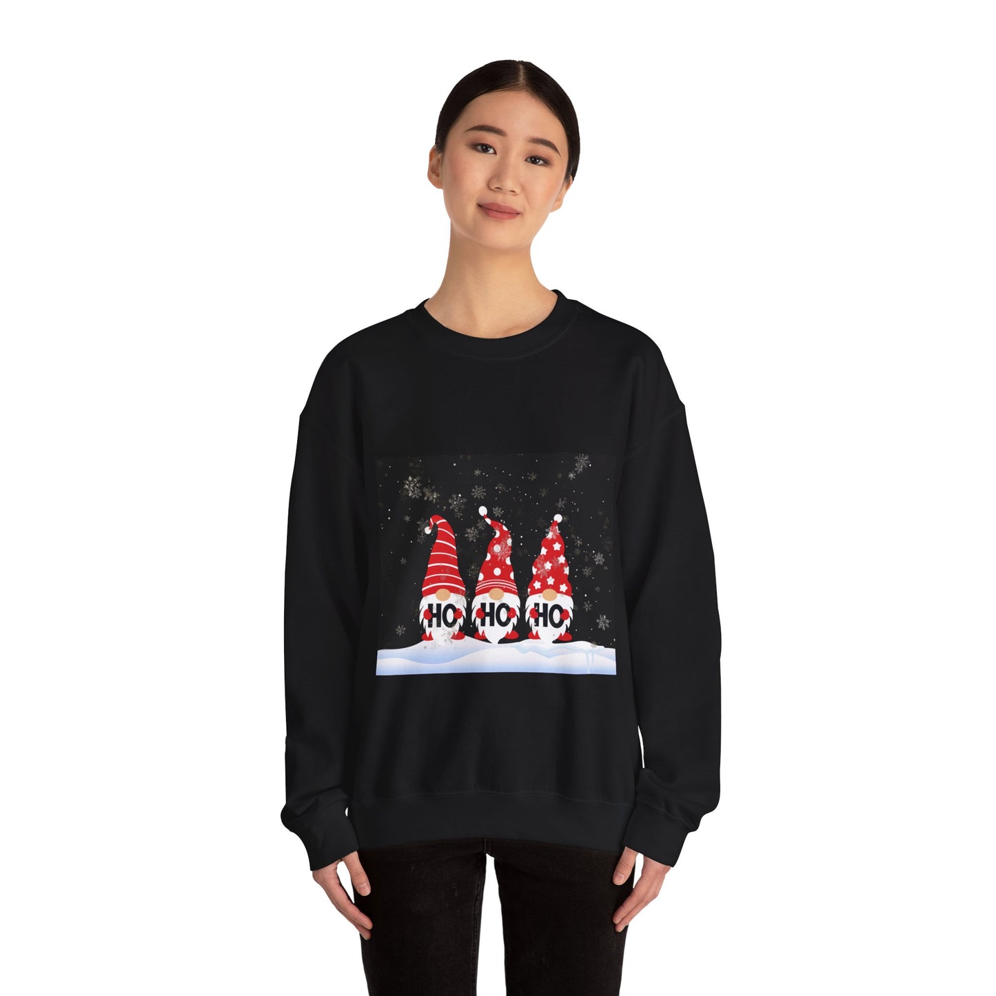 Christmas Gnome Sweatshirt - 'HO HO HO' Holiday Crewneck