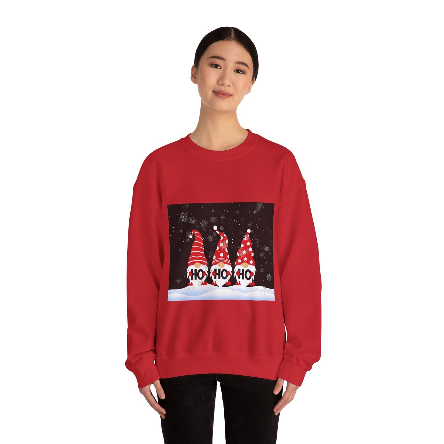 Christmas Gnome Sweatshirt - 'HO HO HO' Holiday Crewneck